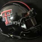 Texas Tech Red Raiders blackout guns up mini helmet