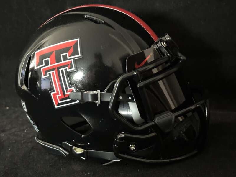 Texas Tech Red Raiders blackout guns up mini helmet