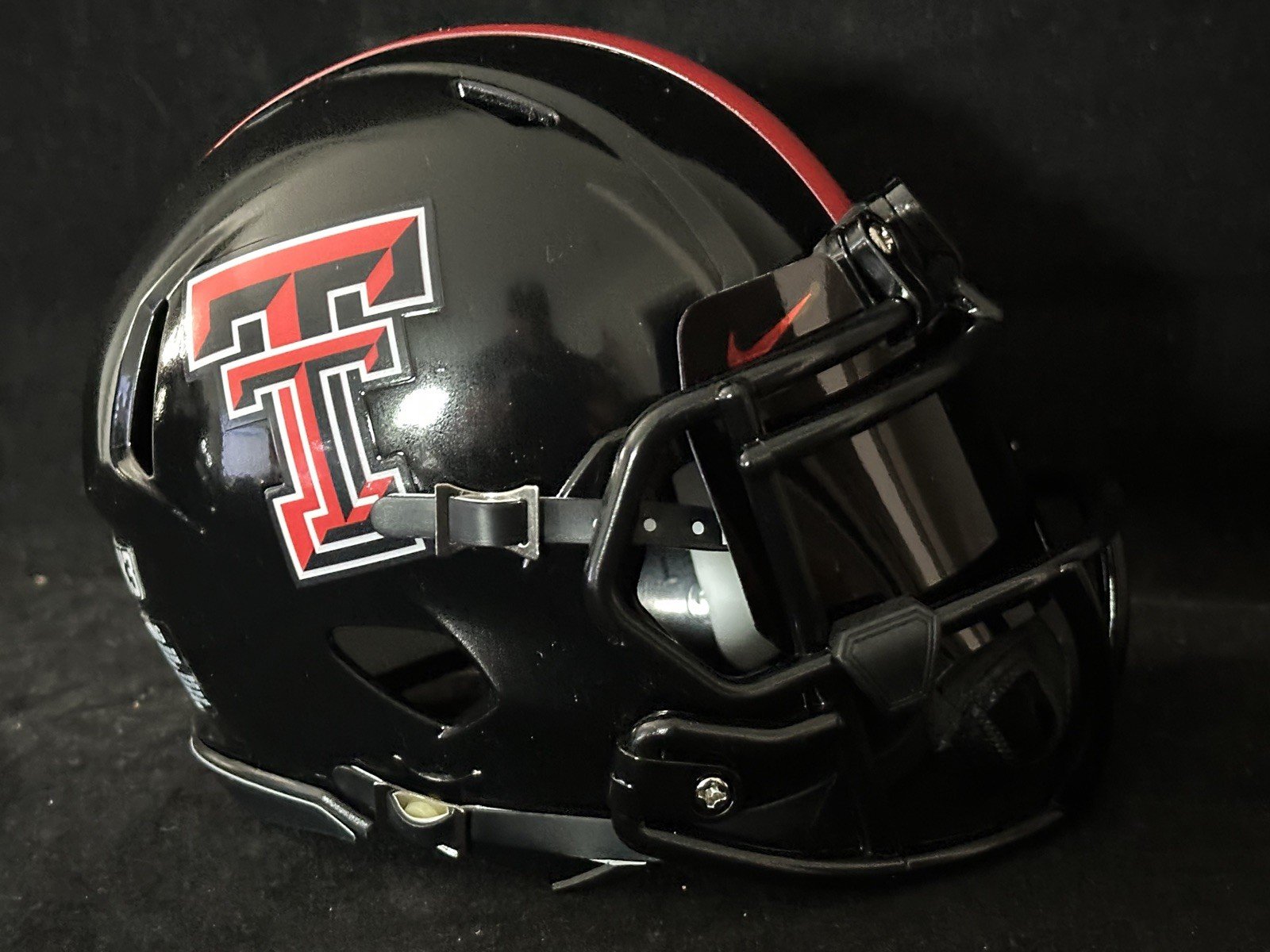 Texas Tech Red Raiders blackout guns up mini helmet