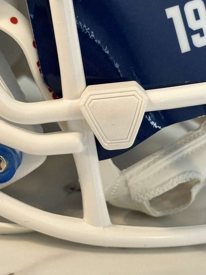 Football Mini Helmet Visor Clips (10 Sets) Black Or White Available
