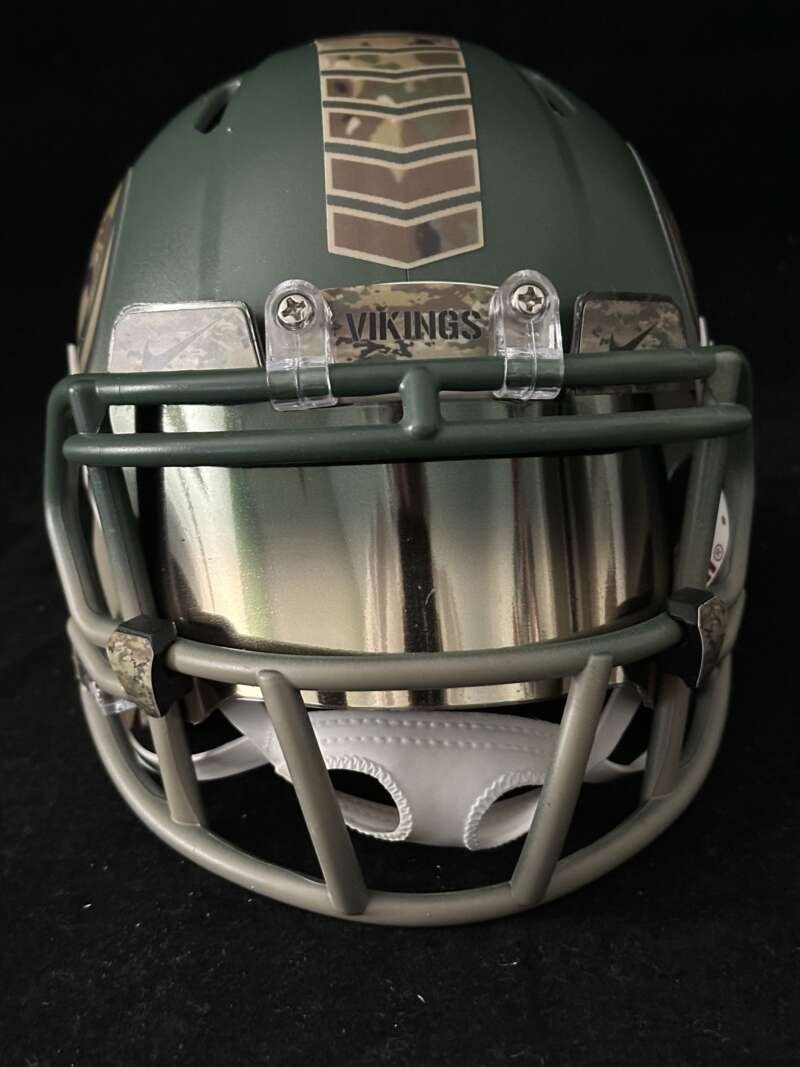Vikings Salute to Service two tone design Mini Helmet