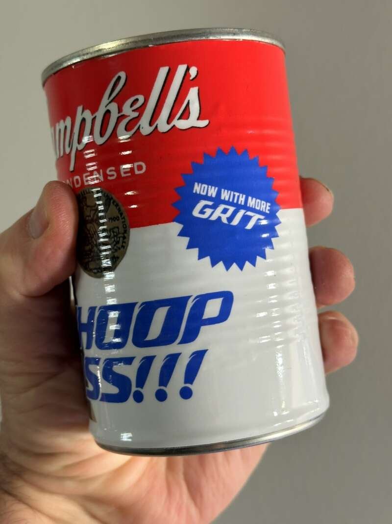 3 Collectable Novelty Vinyl Soup Labels Dan Campbell, Detroit Lions, Gift Idea