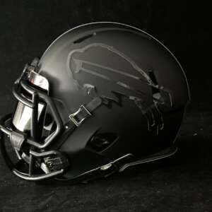 Bills Blackout Mini Helmet with hollow logos! Includes blacked out visor!