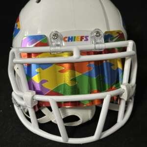 Kansas City Chiefs Autism Awareness Mini Helmet