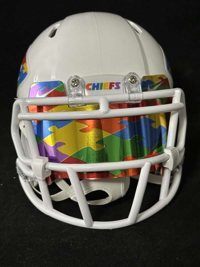 Kansas City Chiefs Autism Awareness Mini Helmet