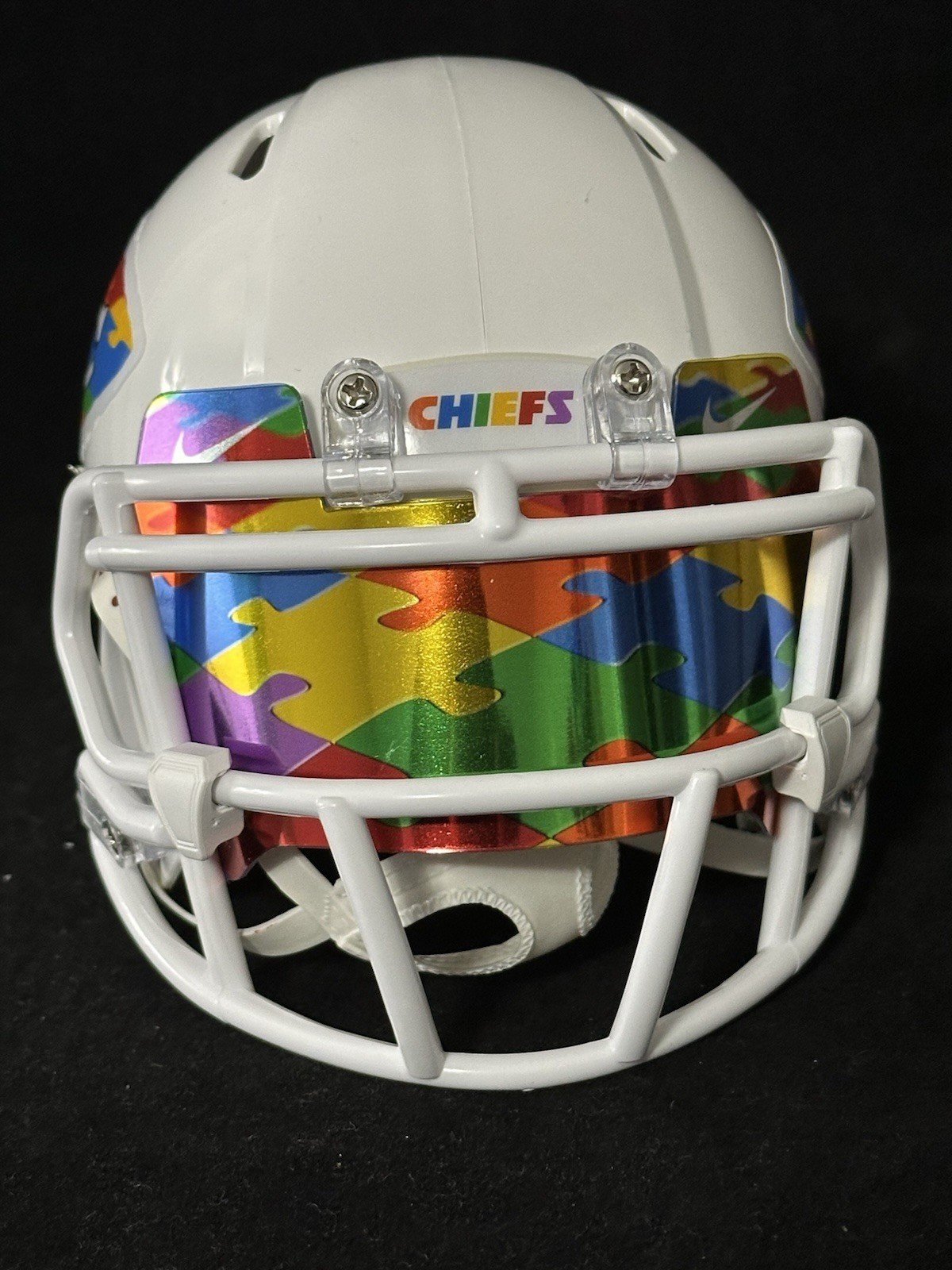 Kansas City Chiefs Autism Awareness Mini Helmet