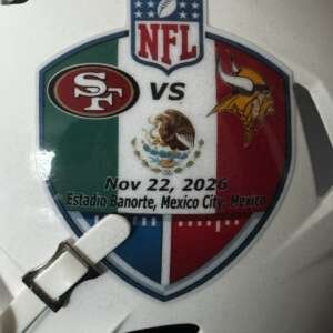 49ers Mexico City Game Commemorative Mini Helmet With Visor 2026
