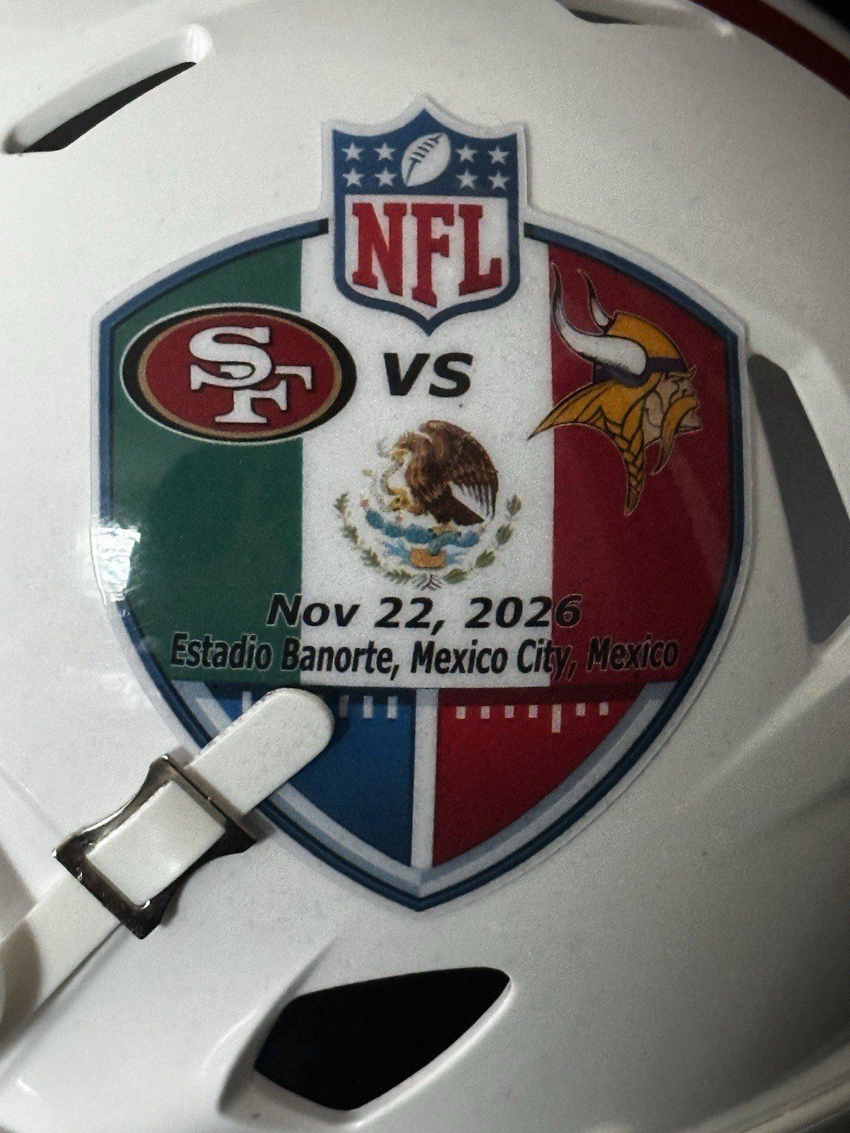 49ers Mexico City Game Commemorative Mini Helmet With Visor 2026