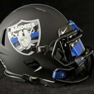 Las Vegas Raiders Back The Blue Mini Football Helmet🔥🔥🔥