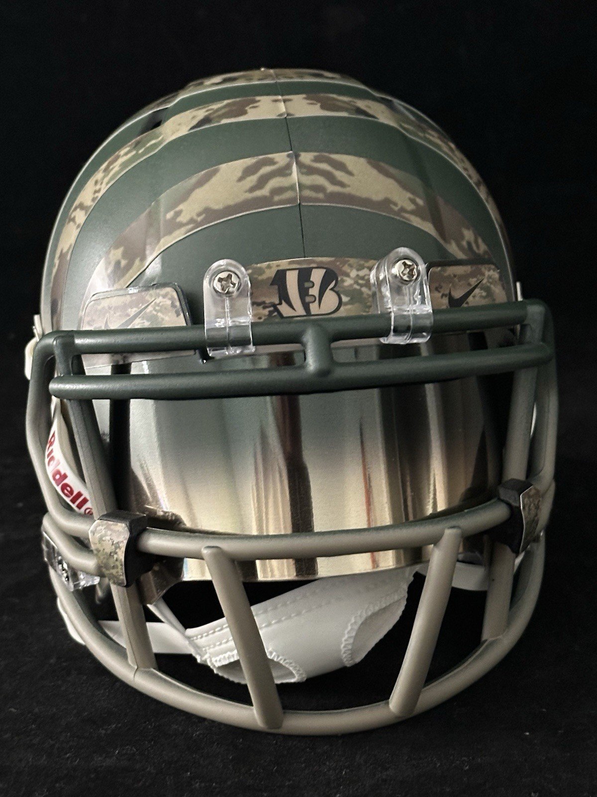 Cincinnati Bengals two tone painted Salute to Service Mini Helmet