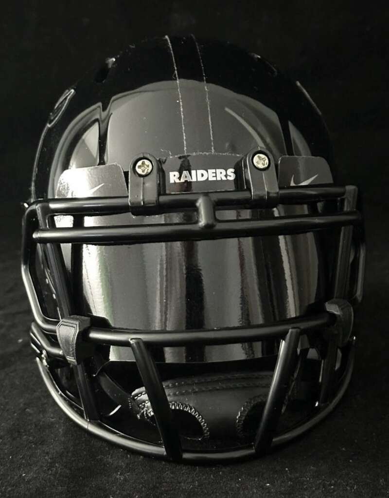 Raiders Glossy Blacked Out Mini With Alternate Raider Logo