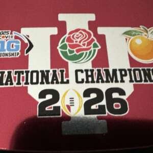 Indiana University National Championship Reflective Mini Helmet Visor