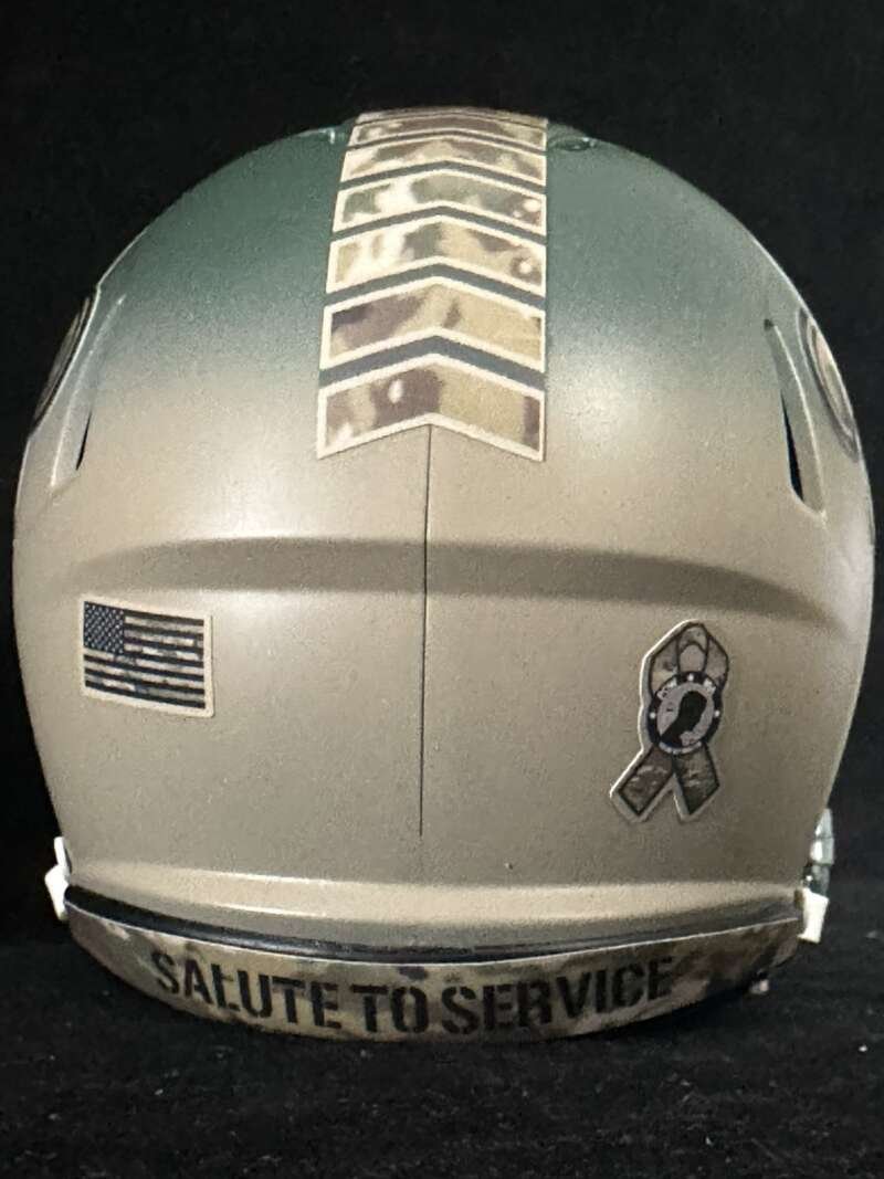 New Orleans Saints hand painted Salute to Service Mini Helmet