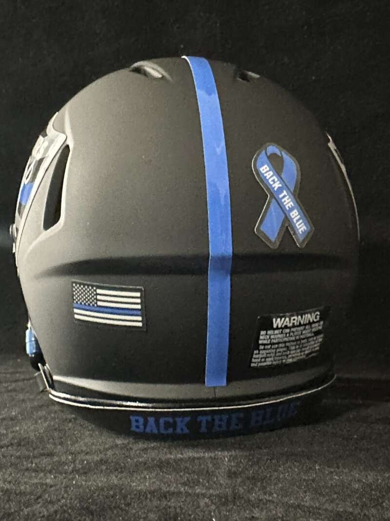 Las Vegas Raiders Back The Blue Mini Football Helmet🔥🔥🔥