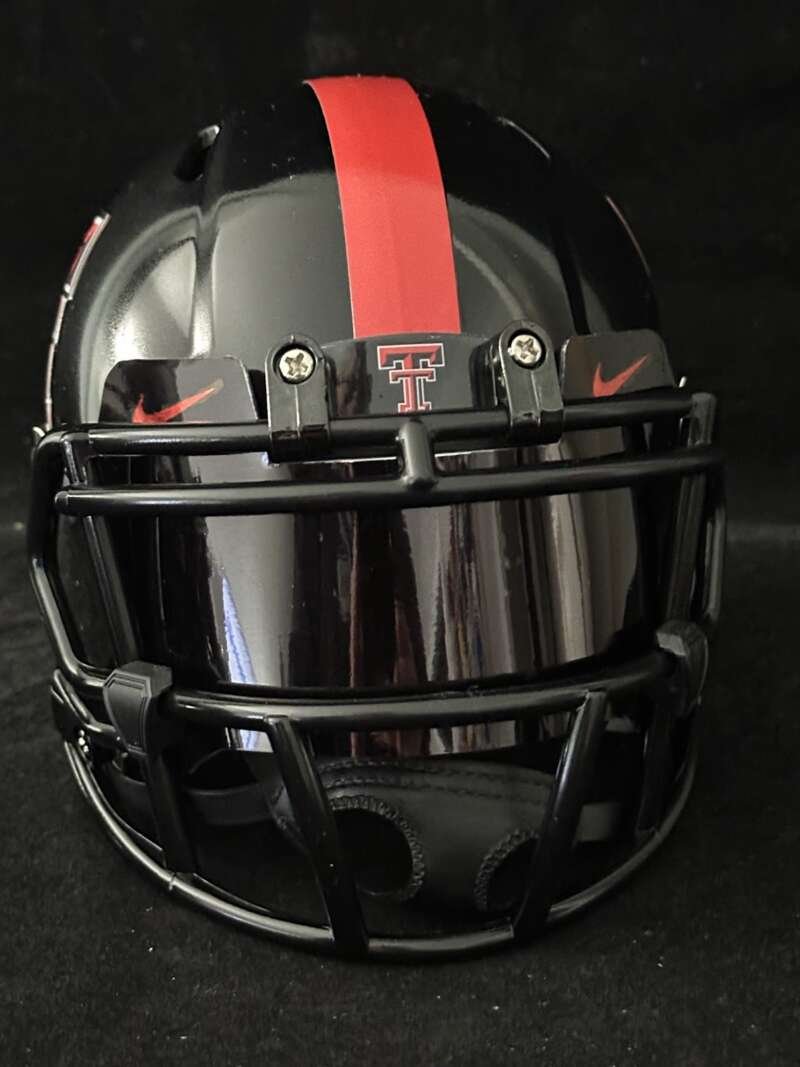 Texas Tech Red Raiders blackout guns up mini helmet