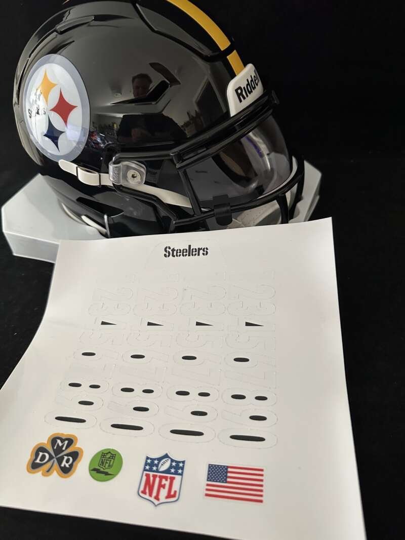 Pittsburgh Steelers Midi Helmet Vinyl Upgrade Decal Kit!