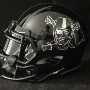 Raiders Glossy Blacked Out Mini With Alternate Raider Logo