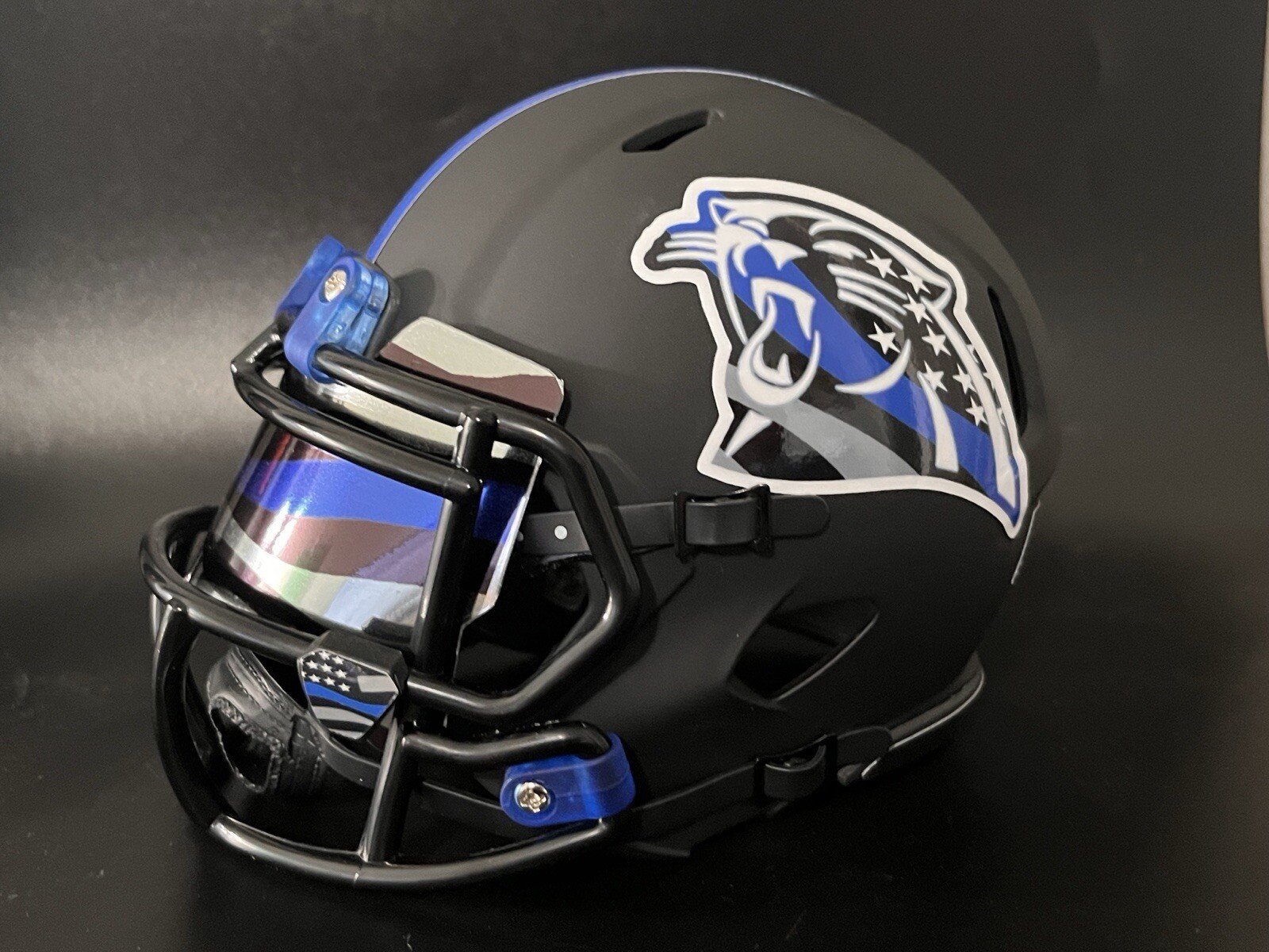 Carolina Panthers Back The Blue Mini Football Helmet🔥🔥🔥
