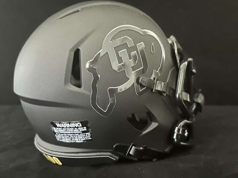 Colorado Buffaloes Blackout Mini Helmet 2024