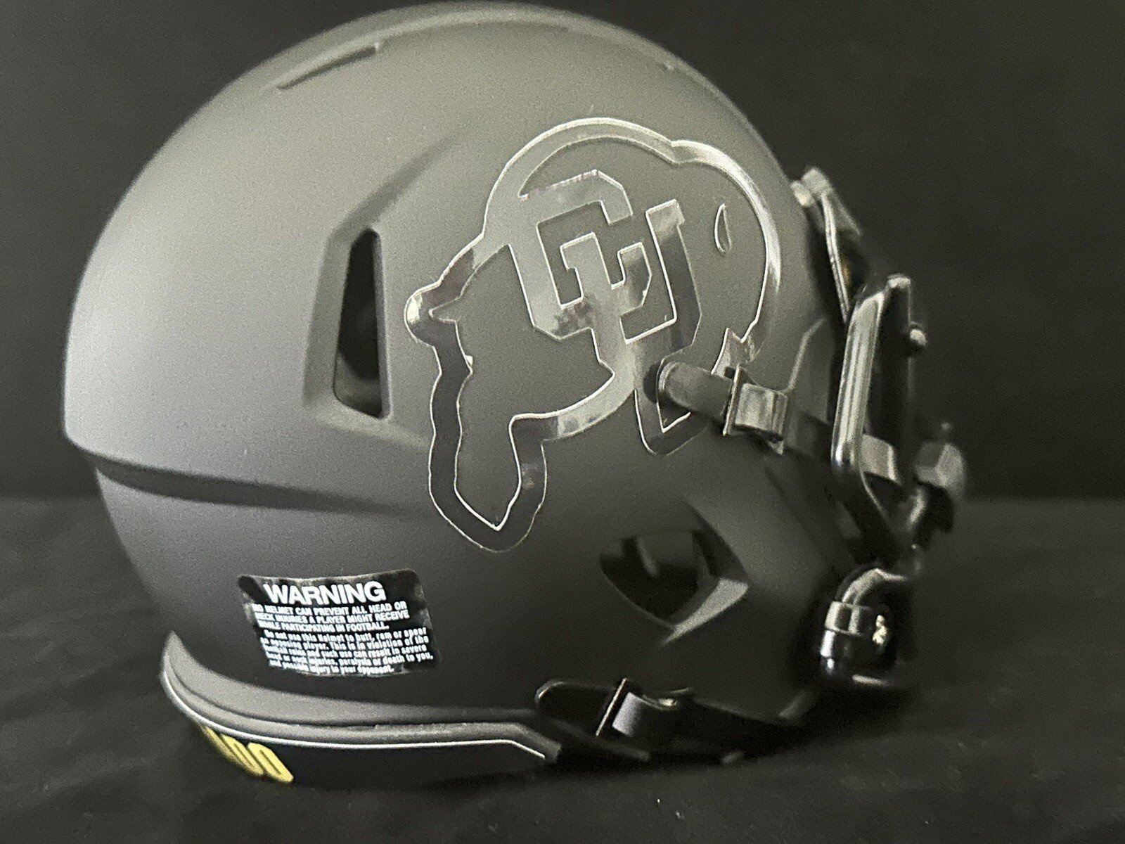 Colorado Buffaloes Blackout Mini Helmet 2024