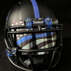 Pittsburgh Steelers Back The Blue Mini Football Helmet.