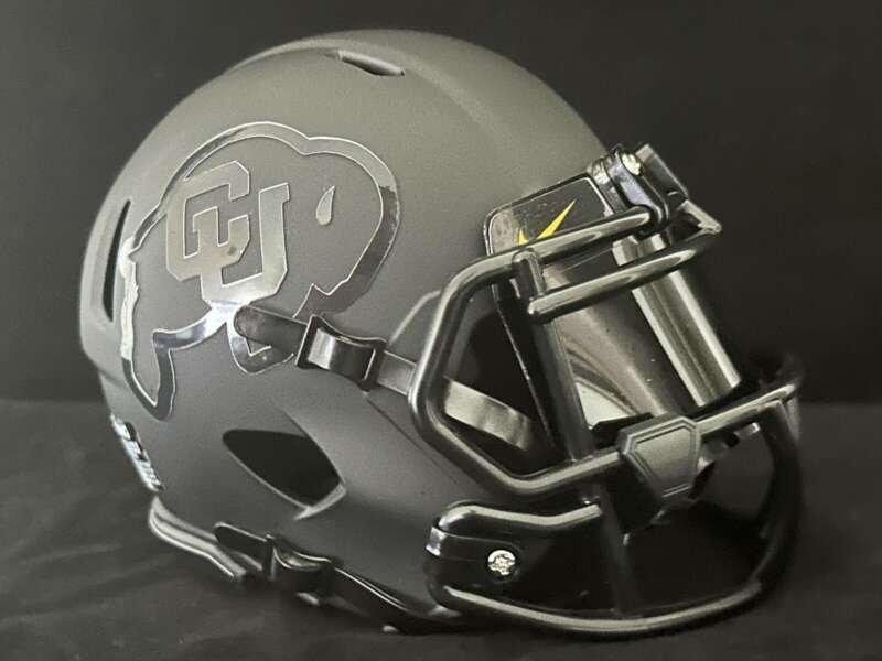 Colorado Buffaloes Blackout Mini Helmet 2024