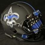 New Orleans Saints Back The Blue Mini Football Helmet.