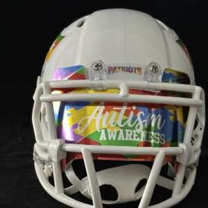 New England Patriots Autism Awareness Mini Helmet With Visor