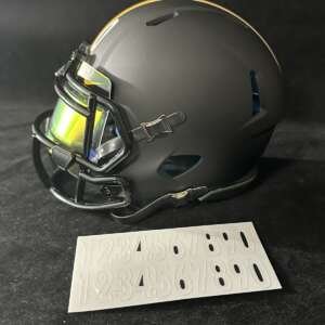 Pittsburgh Steelers Matte Blackout Mini Helmet With Numbers Kit🔥🔥🔥