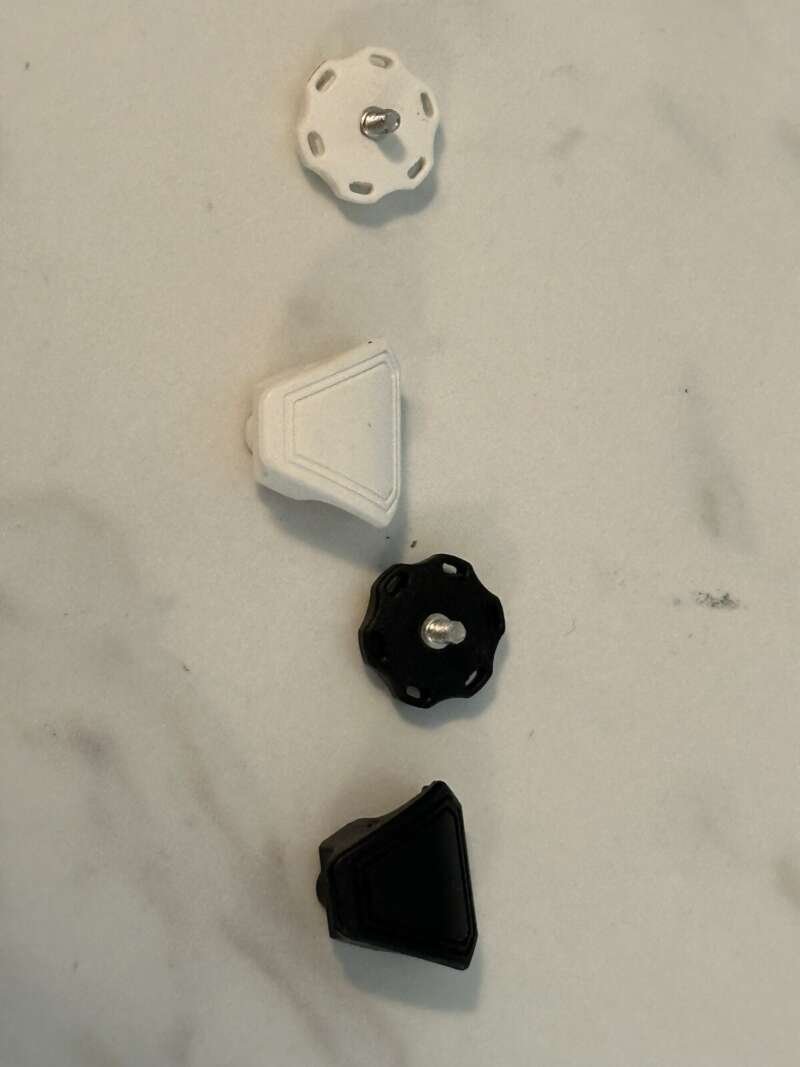 Football Mini Helmet Visor Clips (10 Sets) Black Or White Available
