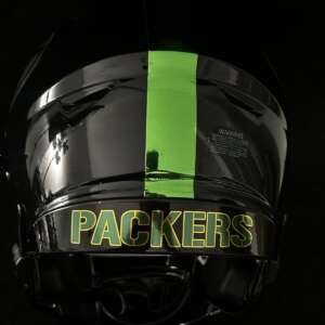 Packers Midi Speedflex Blackout With Chrome Decals And Oakley Visor!