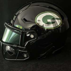 Packers Midi Speedflex Blackout With Chrome Decals And Oakley Visor!