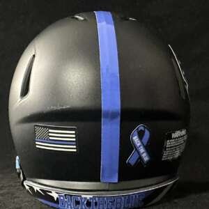 Pittsburgh Steelers Back The Blue Mini Football Helmet.