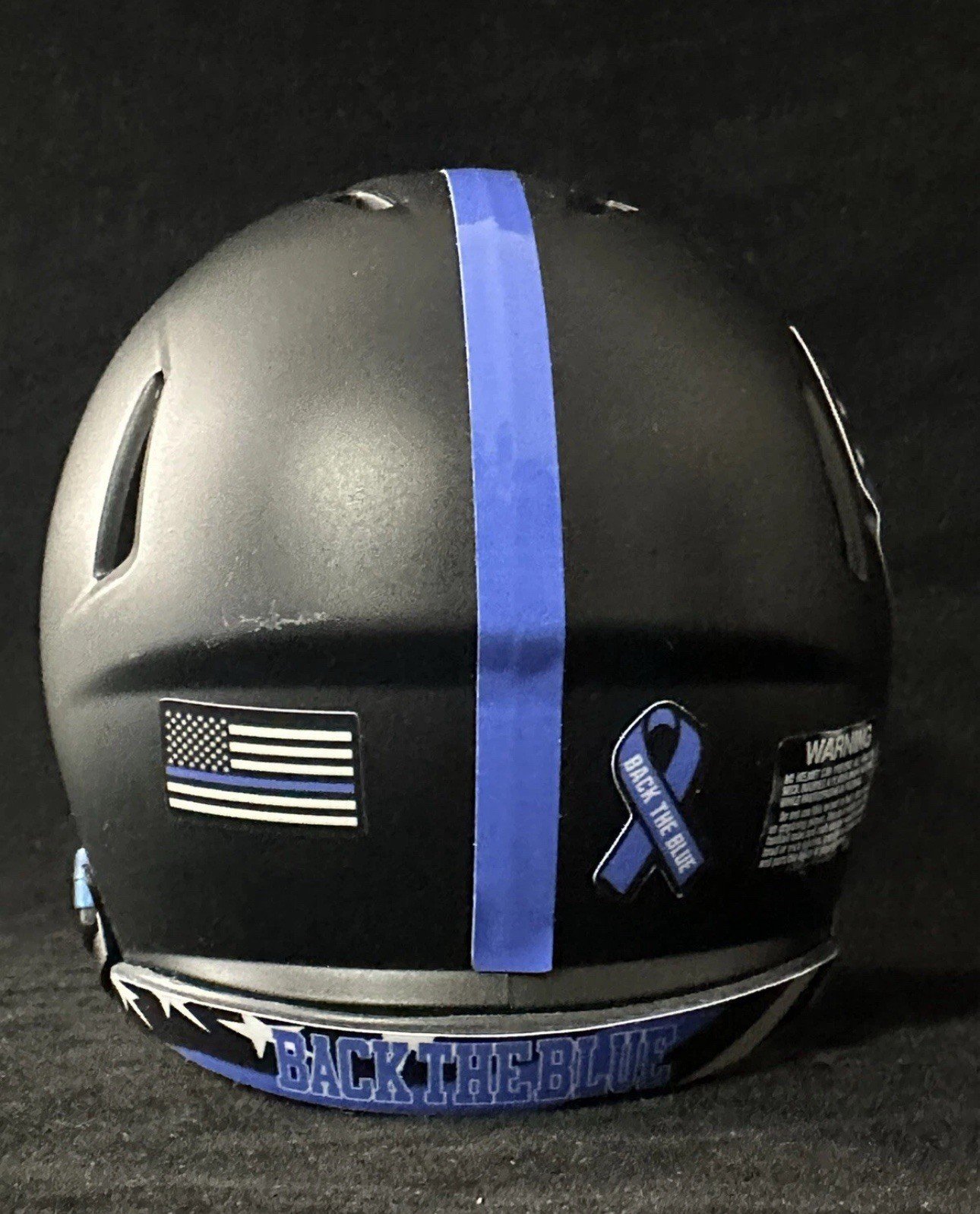 Pittsburgh Steelers Back The Blue Mini Football Helmet.