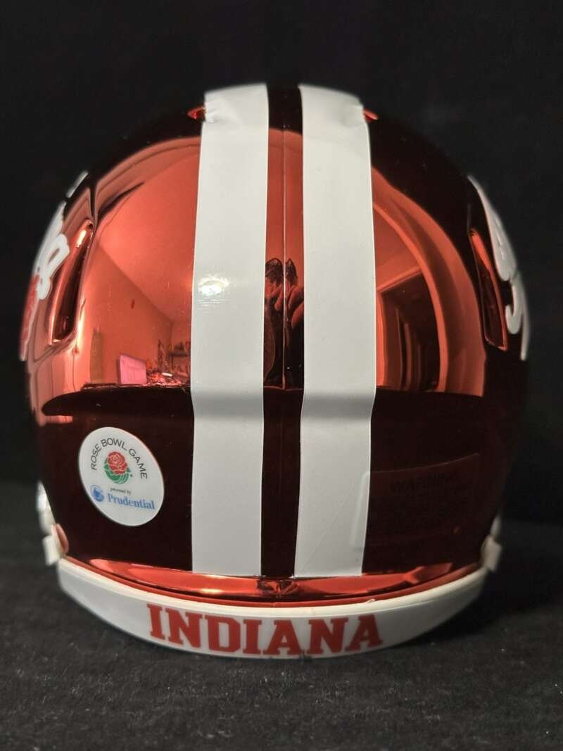 Indiana Hoosiers Chrome Rose Bowl Mini Helmet with Retail Case and Visor