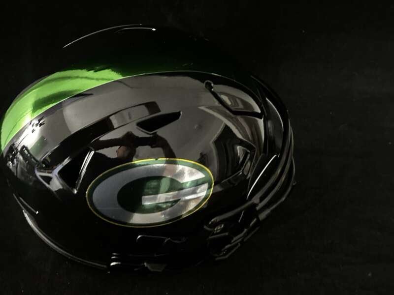 Packers Midi Speedflex Blackout With Chrome Decals And Oakley Visor!