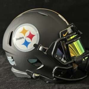 Pittsburgh Steelers Matte Blackout Mini Helmet With Numbers Kit🔥🔥🔥