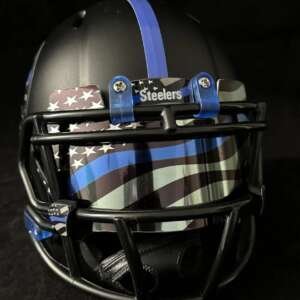 Pittsburgh Steelers Back The Blue Mini Football Helmet.