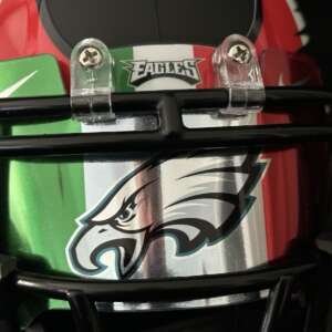 Philadelphia Eagles Italian American tribute Mini Football Helmet.