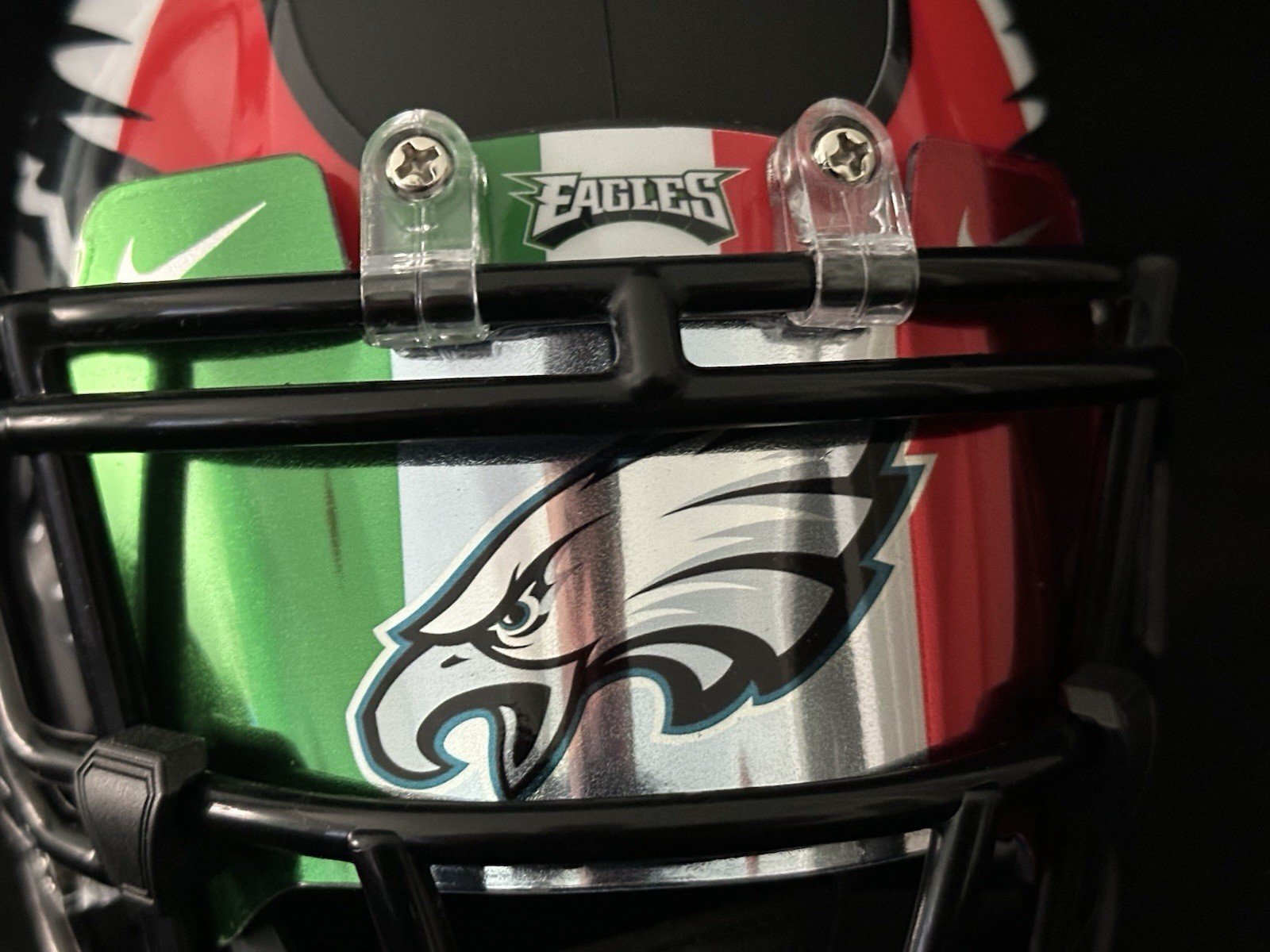 Philadelphia Eagles Italian American tribute Mini Football Helmet.