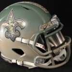 New Orleans Saints hand painted Salute to Service Mini Helmet