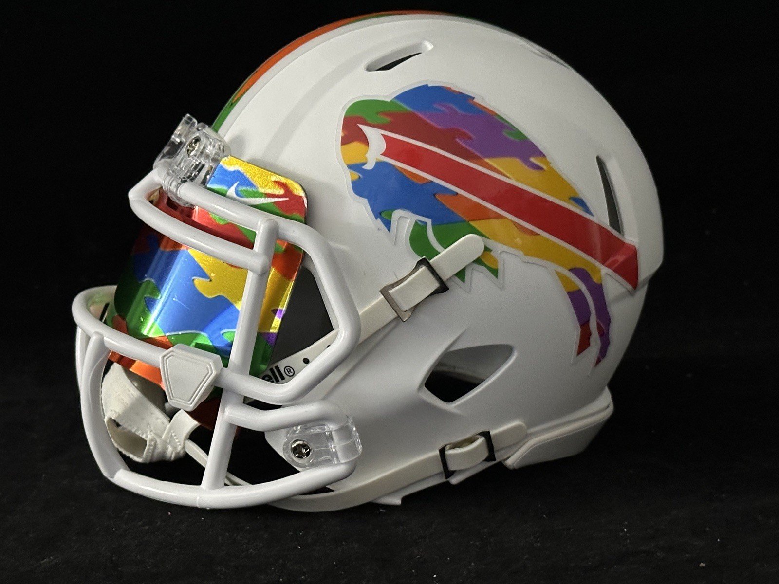 Buffalo Bills Autism Awareness Mini Helmet