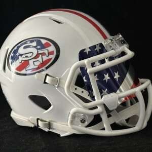 San Francisco 49ers Star Spangled Banner Americas 250th Tribute Mini Helmet