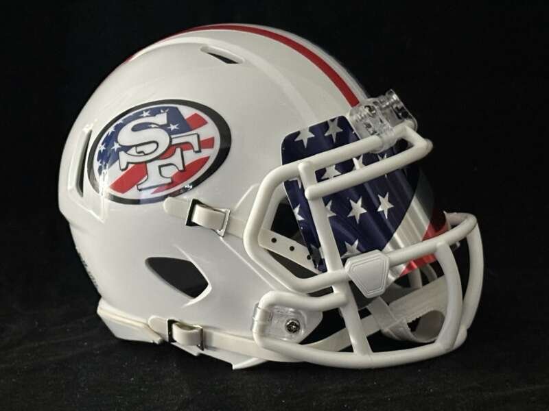 San Francisco 49ers Star Spangled Banner Americas 250th Tribute Mini Helmet
