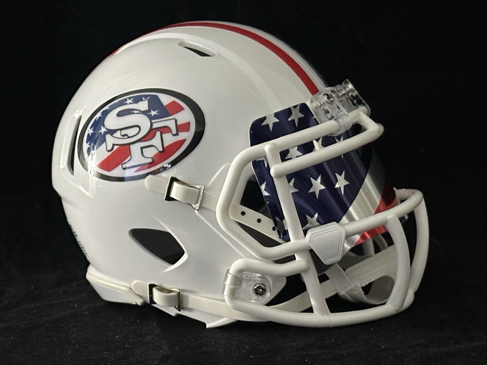 San Francisco 49ers Star Spangled Banner Americas 250th Tribute Mini Helmet