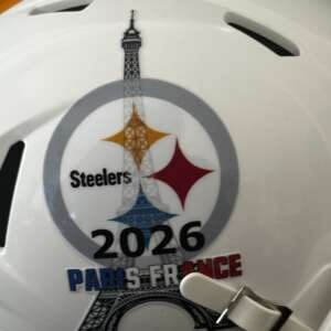 Steelers NFL Paris France Game 2026 Mini Helmet With French Flag Visor!