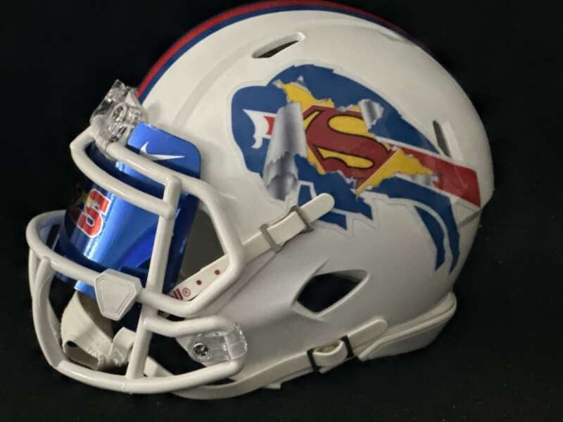 Bills Superman Torn Logo Mini Helmet