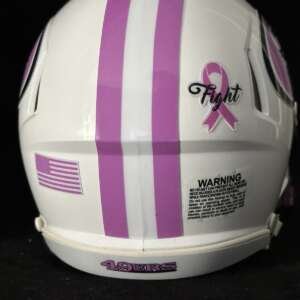 Forty Niners Breast Cancer Awareness Mini Helmet With Reflective Visor!