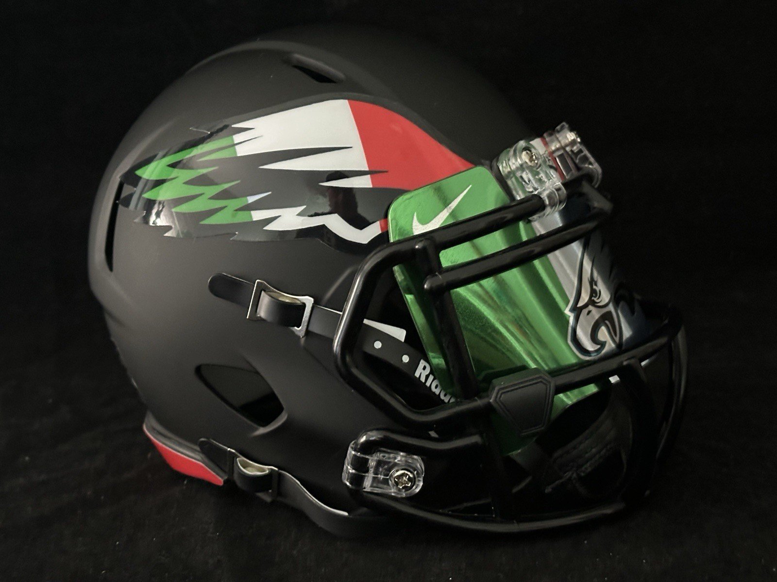 Philadelphia Eagles Italian American tribute Mini Football Helmet.