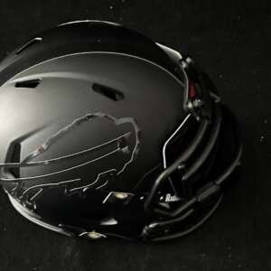 Bills Blackout Mini Helmet with hollow logos! Includes blacked out visor!